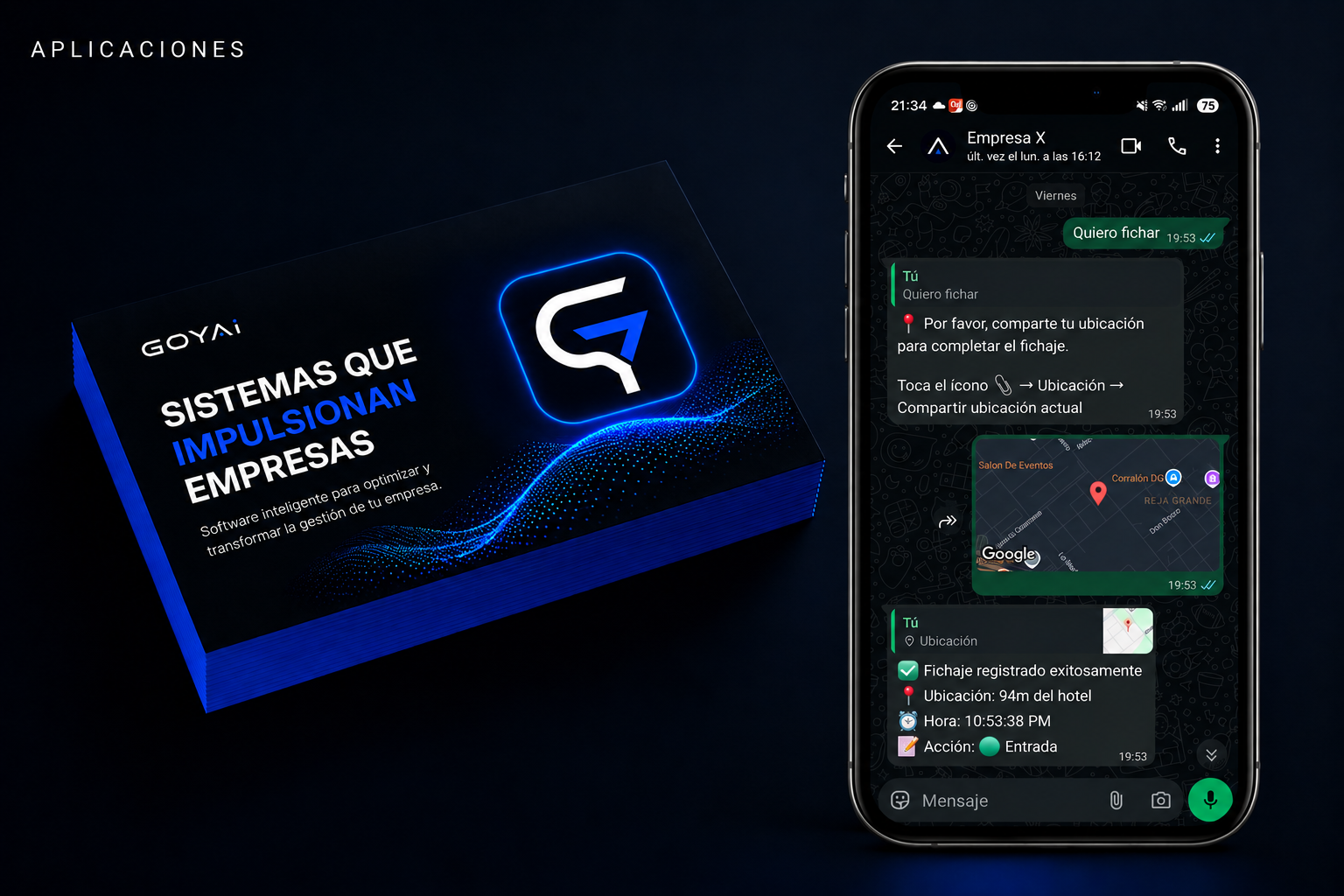 Fichaje por WhatsApp: el sistema valida la ubicación del empleado y registra la entrada
