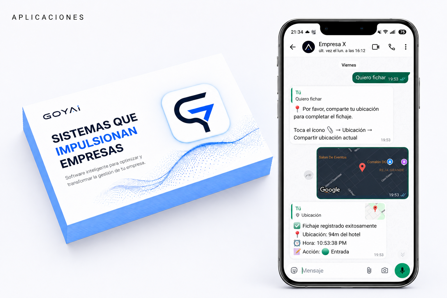 Fichaje por WhatsApp: el sistema valida la ubicación del empleado y registra la entrada